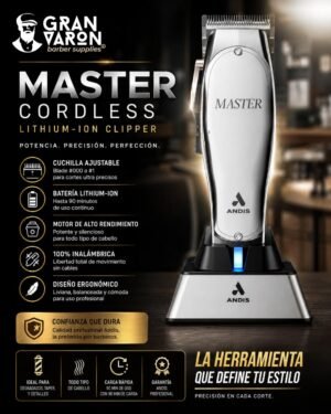 Máquina Cortapelo Profesional Andis Master Cordless Lithium-Ion Clipper