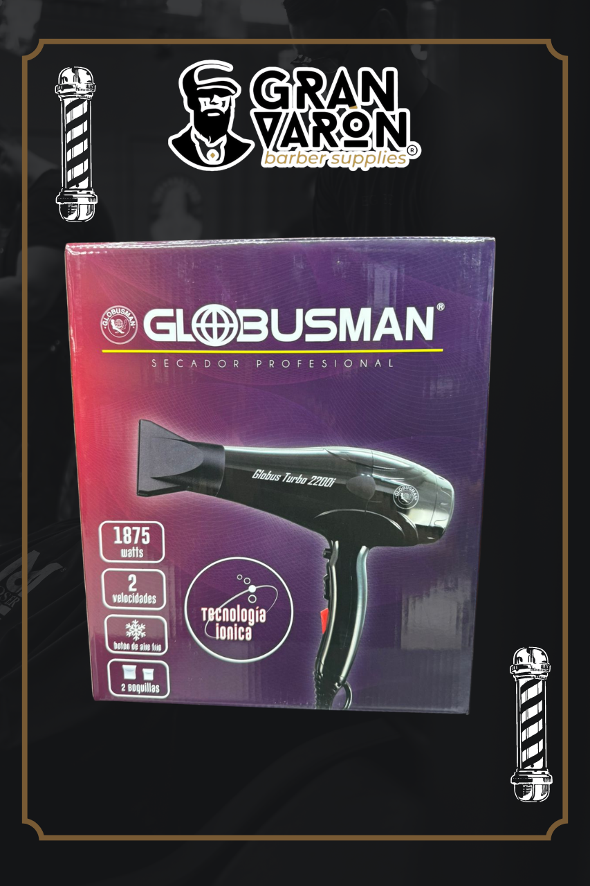 Secador Profesional Globusman Globus Turbo 2200i - 1875W con Tecnología Iónica