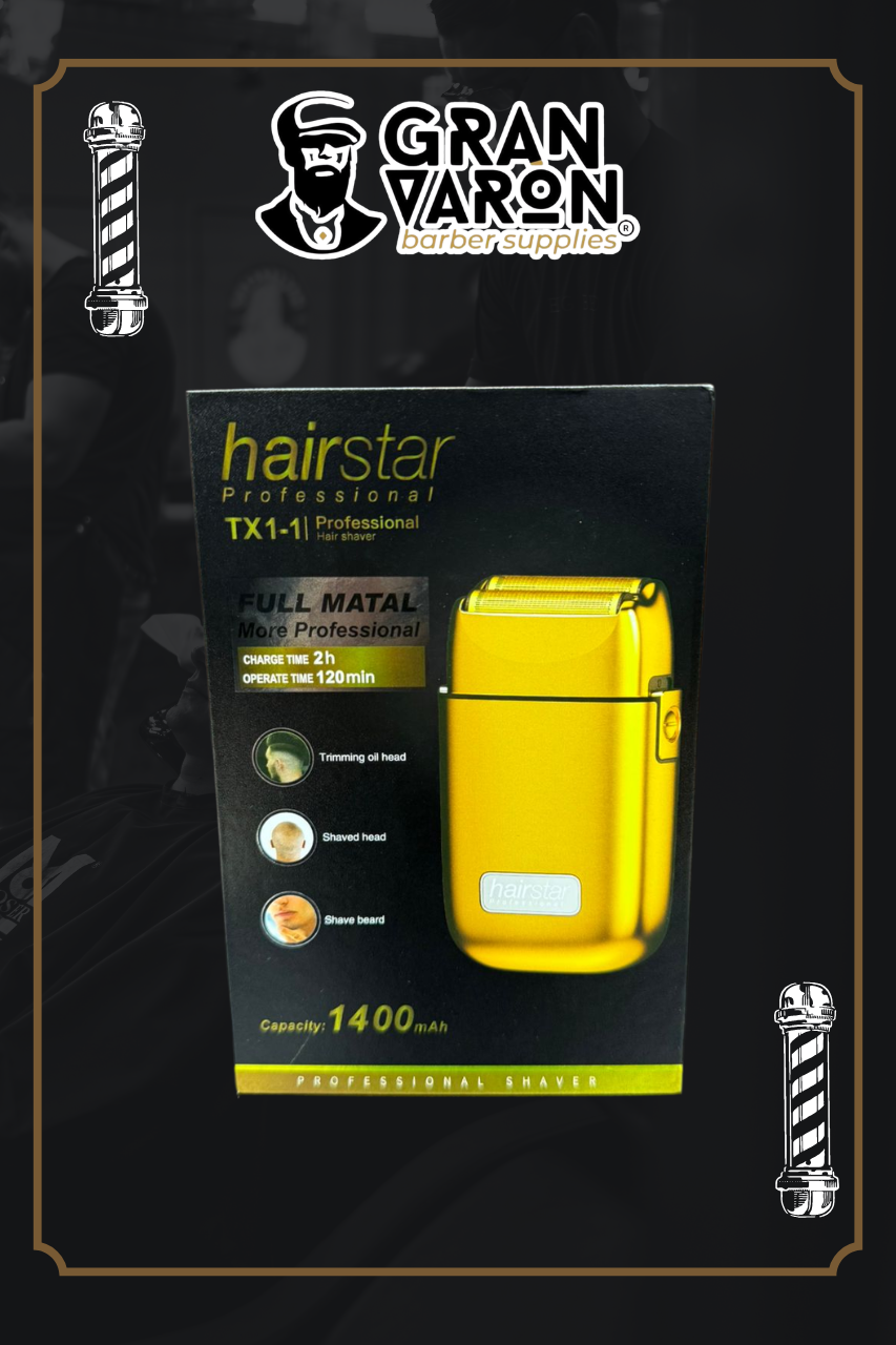 Rasuradora Eléctrica Profesional Hairstar TX1-1 | Acabado Metálico Gold Edition