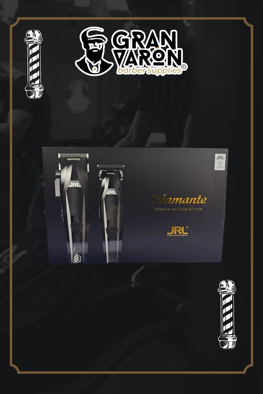 Combo JRL Onyx Diamante Edition – Clipper y Trimmer Profesional de Alta Gama