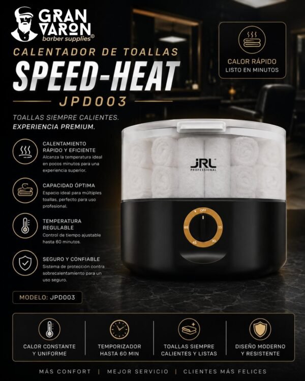 Calentador de Toallas JRL Speed-Heat JPD003 – Calentamiento Rápido Profesional