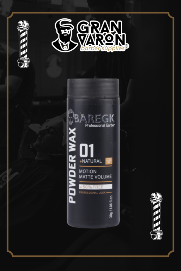 Cera en Polvo BAREGK Professional Barber 01 - Powder Wax Matte Volume - 30g