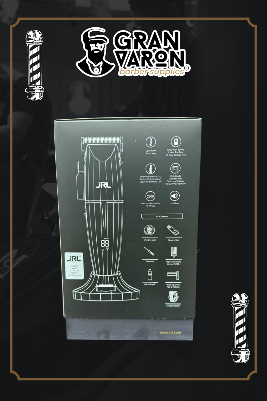 Máquina JRL Onyx Ghost Edition (FF 2020C-B): Clipper Profesional Inalámbrica con Tecnología de Carga Reset IQ