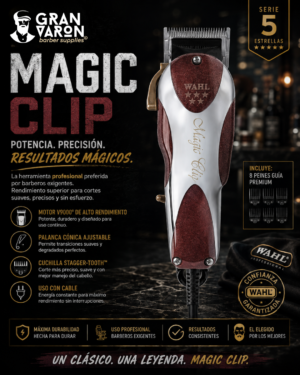 104 Wahl Professional 5 Star Series: Magic Clip – Máquina de Corte para Desvanecidos Precisos