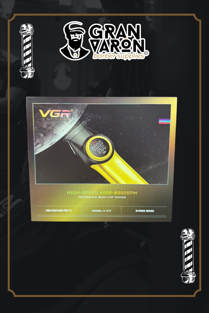 Trimmer Profesional VGR V-977 Gold Edition: Motor BLDC Ajustable 6000-8000 RPM