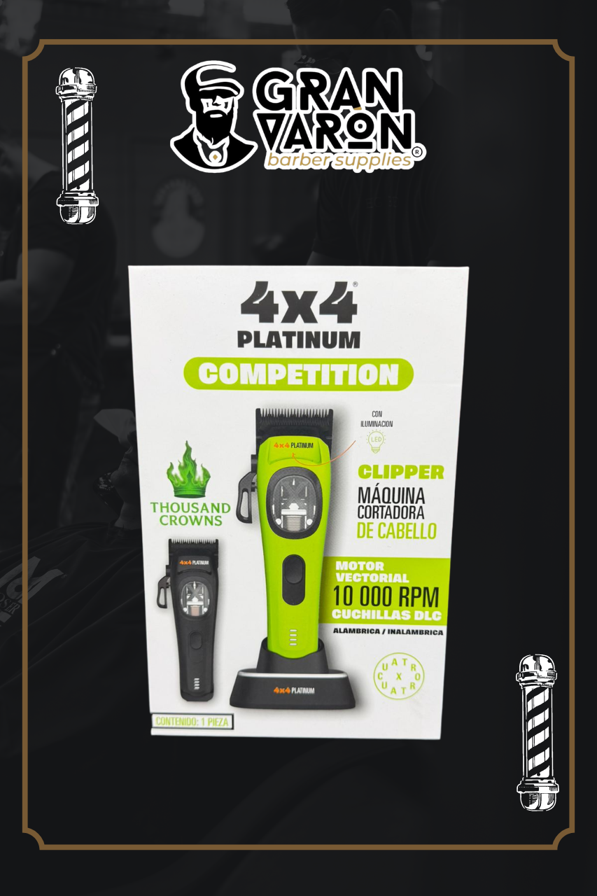 Máquina de Corte Profesional 4x4 Platinum Competition Thousand Crowns – Motor Vectorial 10,000 RPM (Verde Neón)