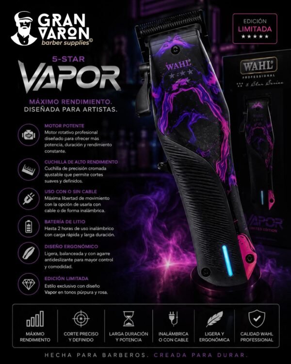 11 Máquina Wahl Professional 5-Star Vapor® – Edición Limitada con Motor Brushless