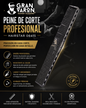 112 Peine de Corte Profesional Hairstar 06415 – Black Edition