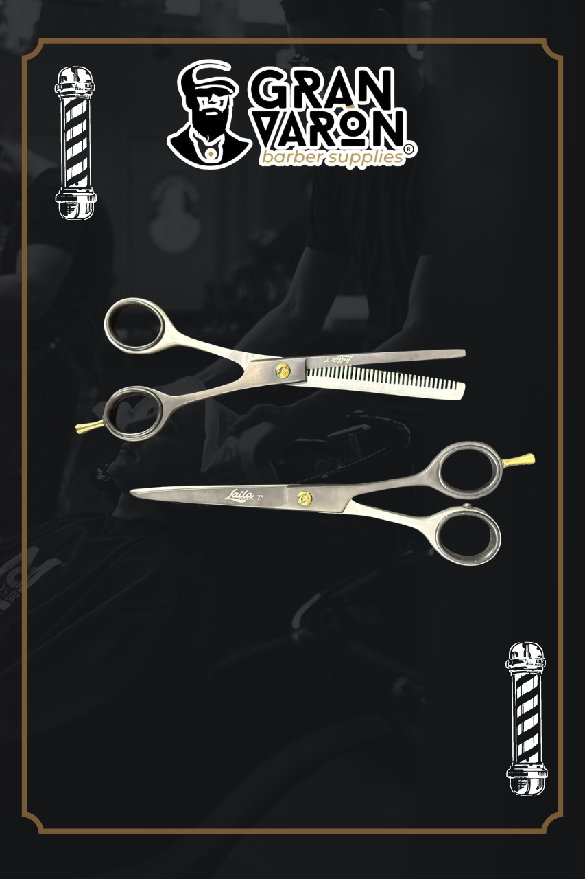 Set de Tijeras Profesionales Astoria Laila T - Precision Silver Series (Corte + Entresacar)