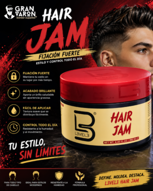 123 L3VEL3 Hair Jam - Mermelada Capilar de Fijación Flexible (250ml)