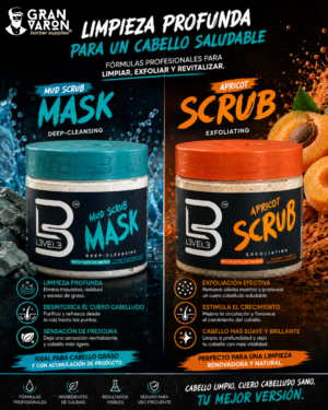 125 L3VEL3 Mud Scrub Mask - Mascarilla Exfoliante de Barro de Limpieza Profunda (500ml)