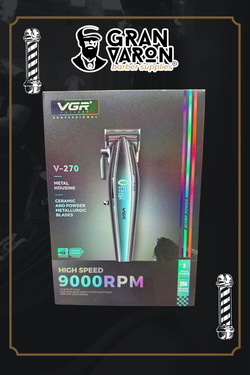 Máquina de Corte Profesional VGR V-270: 9000 RPM, Carcasa Metálica y Cuchillas de Polvo Metalúrgico