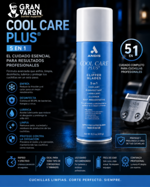 132 Andis Cool Care Plus® 5 en 1 - Spray Desinfectante y Lubricante para Cuchillas