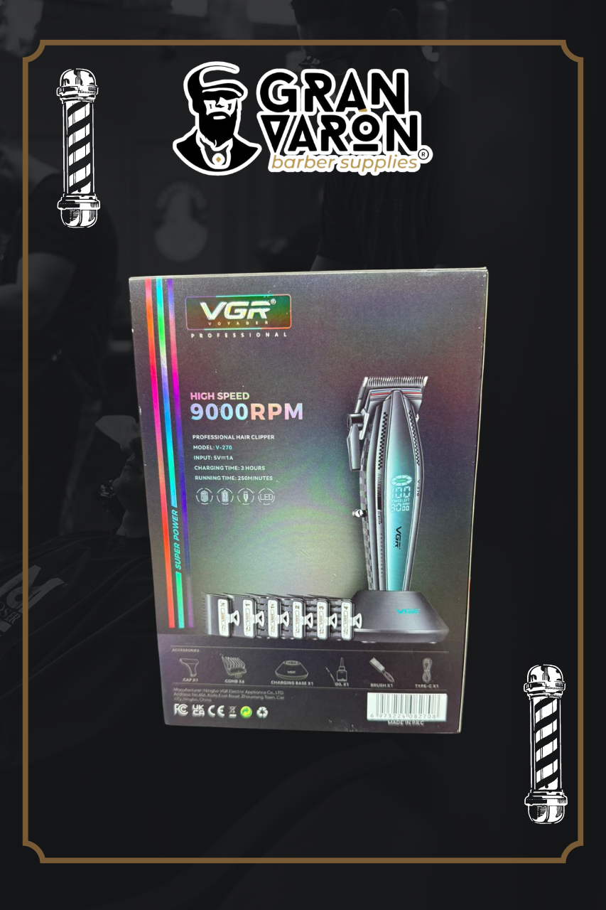 Máquina de Corte Profesional VGR V-270: 9000 RPM, Carcasa Metálica y Cuchillas de Polvo Metalúrgico