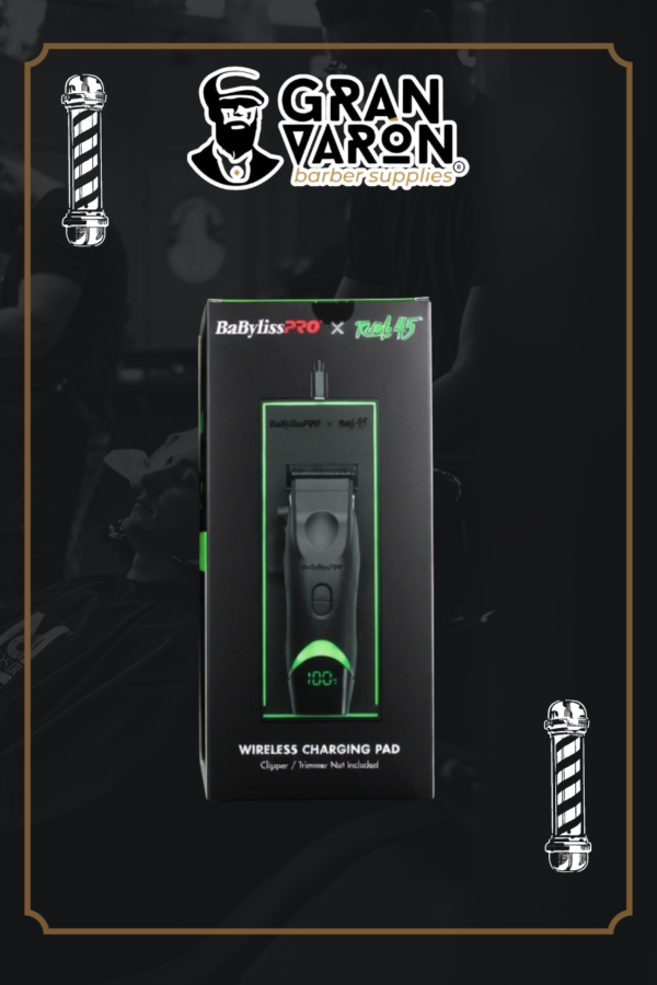 Tapete de Carga Inalámbrica BaBylissPRO x Tomb45 – Estación de Carga Profesional para Clipper y Trimmer