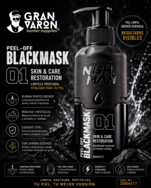 Mascarilla Negra NISHMAN 01 Blackmask – Eliminación de Puntos Negros y Purificación 200ml