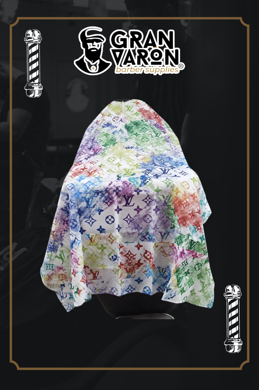 Capa de Barbero Profesional - Edición Limited Monogram Pink & Luxury Black