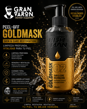 Mascarilla Peel-Off NISHMAN 02 Gold Mask – Limpieza Facial Profunda y Vitalidad 200ml