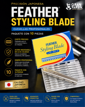 164 Cuchillas Feather Styling Blade (Paquete con 10 piezas)