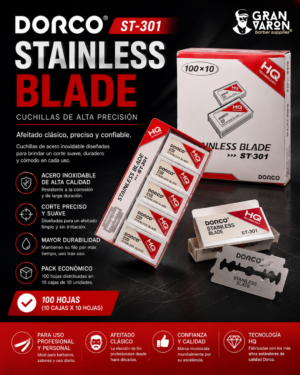 166 Cuchillas Dorco ST-301 Stainless Steel