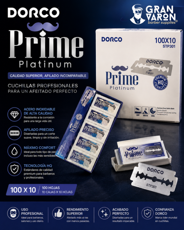 Cuchillas Dorco Prime Platinum STP-301