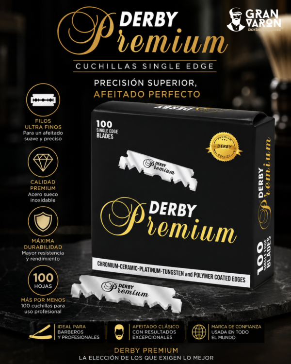 169 Cuchillas Derby Premium Single Edge