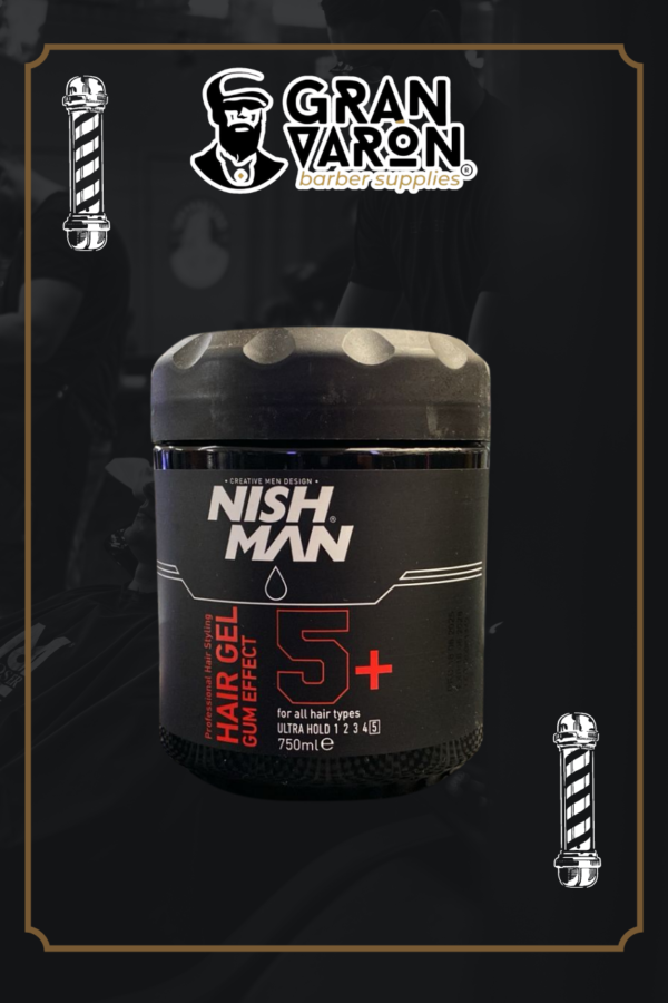 Gel Capilar NISHMAN No. 5+ Gum Effect - Ultra Fijación Efecto Goma 750ml