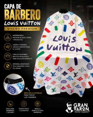 18 Capa de Barbero Profesional - Edición Artística Multicolor Luxury White
