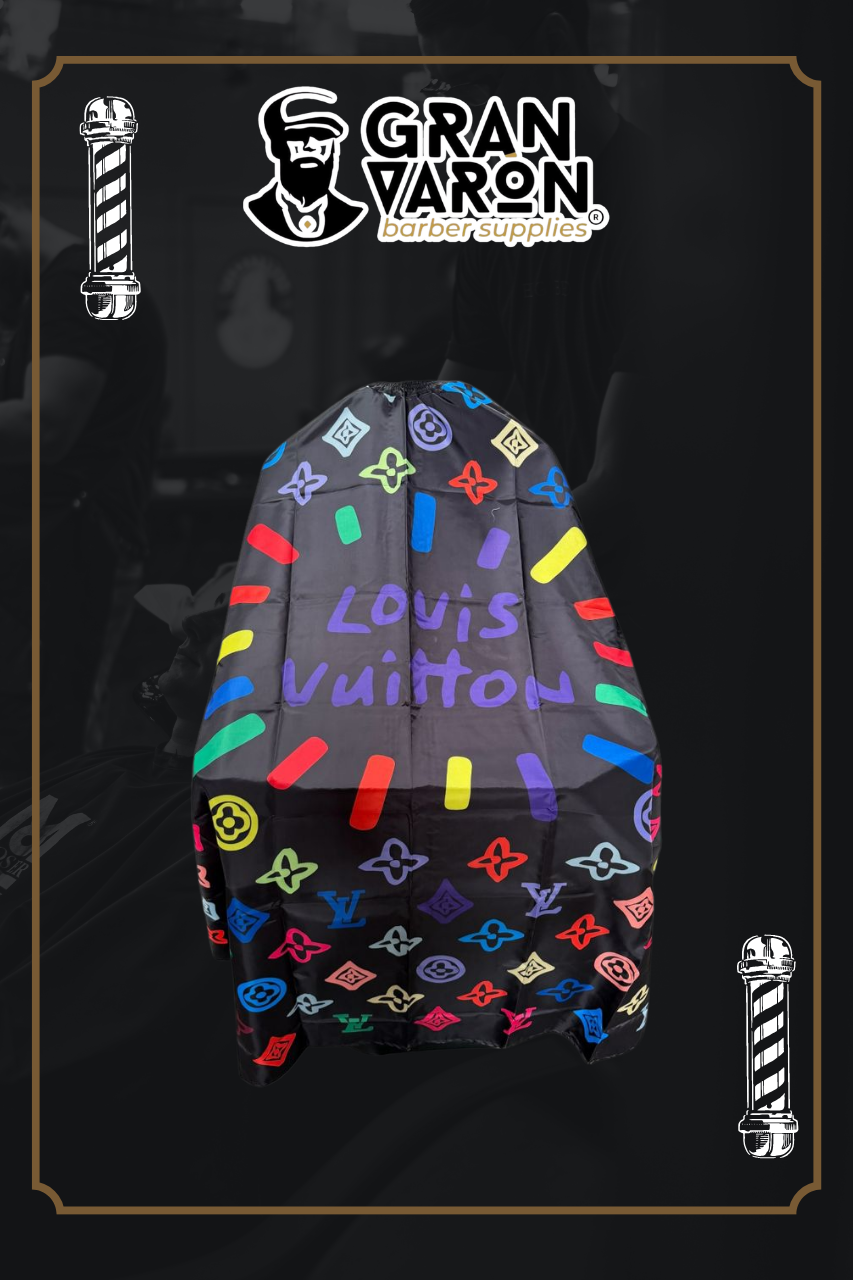 Capa de Barbero Profesional - Edición Artística Multicolor Luxury Black