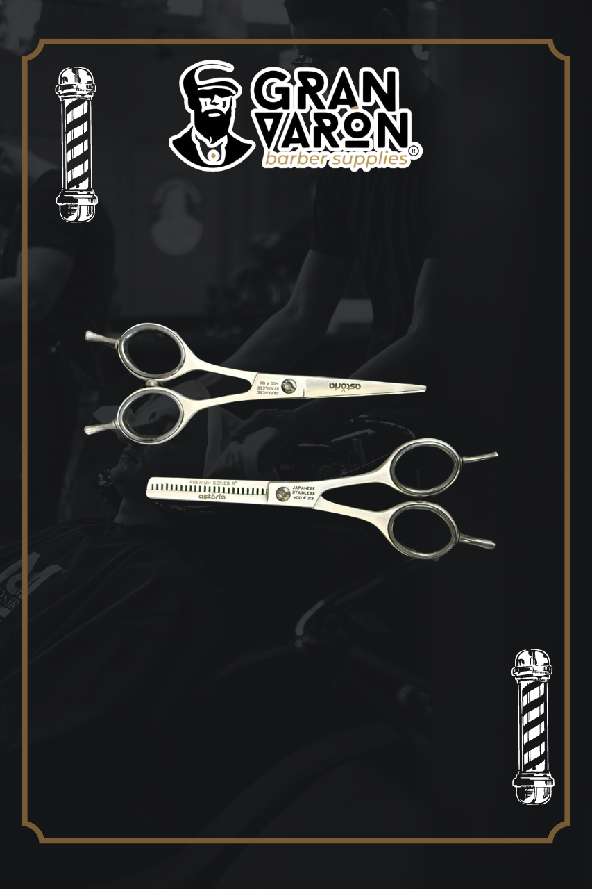 Set de Tijeras Profesionales Astoria - Premium Series 5" Classic Silver Edition