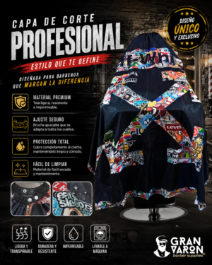 180 Capa de Corte Profesional - Diseño "Off-Sticker" | Estilo Urbano Hypebeast & Stickers Bomb
