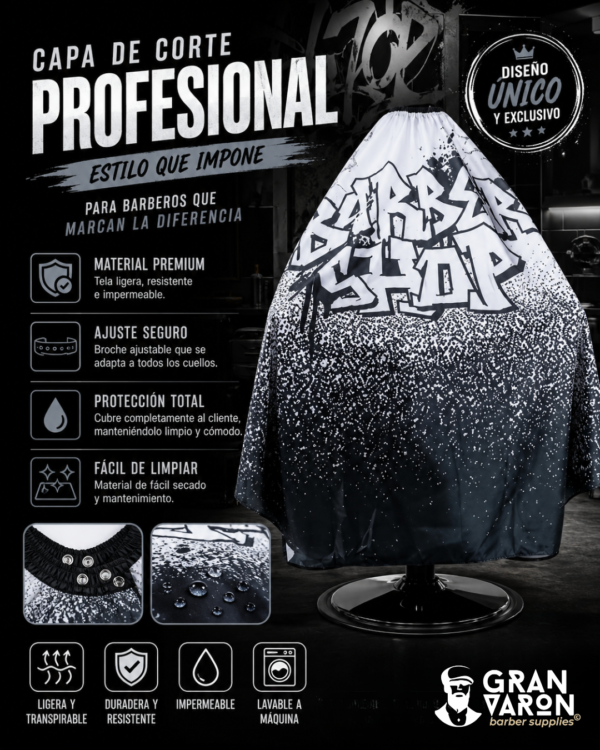 Capa de Barbería Profesional - Edición "Graffiti Fade" | Diseño Barber Shop Urban Art
