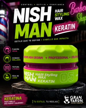 Nishman Hair Styling Wax 05 Keratin - Cera Moldeadora con Queratina (150ml)