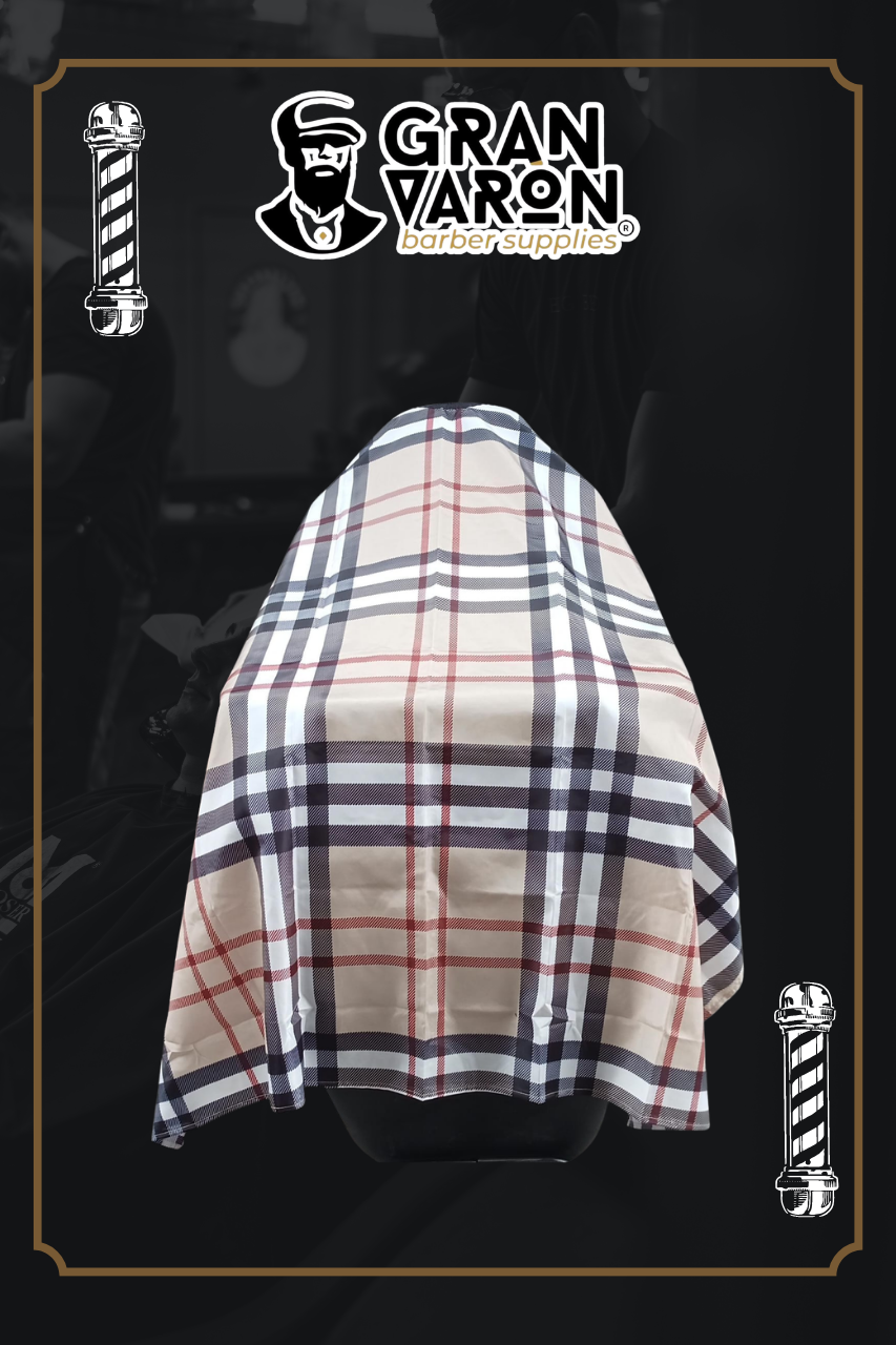 Capa de Barbero Profesional - Edición London Classic Plaid Luxury