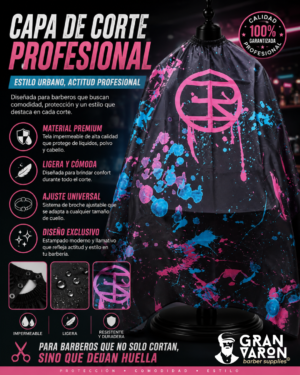195 Capa de Barbero Profesional - Edición Flame & Fire Supreme Style