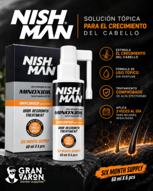 197 NISHMAN Minoxidil 5% - Tratamiento de Crecimiento para Cabello y Barba