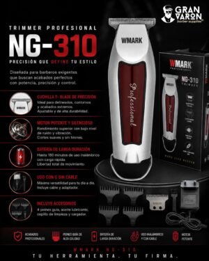 2 Trimmer Profesional WMARK NG-310 – Especial para Diseños y Hair Tattooing