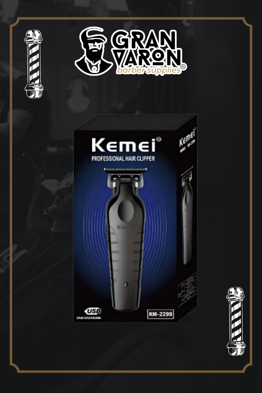 Cortadora De Cabello Kemei Km-2299 Transborder Barber Color Negro