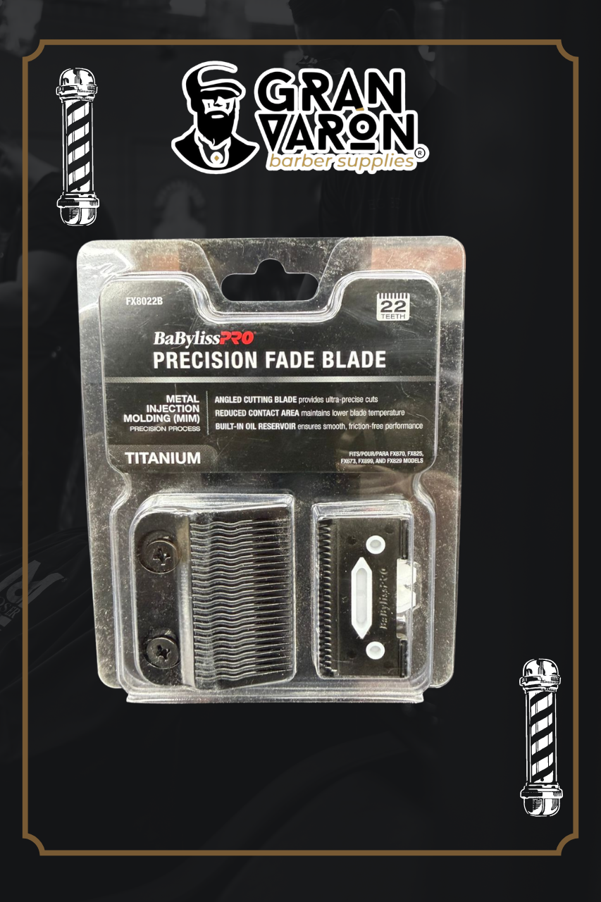 Cuchilla BaBylissPRO Precision Fade Blade Titanium FX8022B - Repuesto Profesional de 22 Dientes