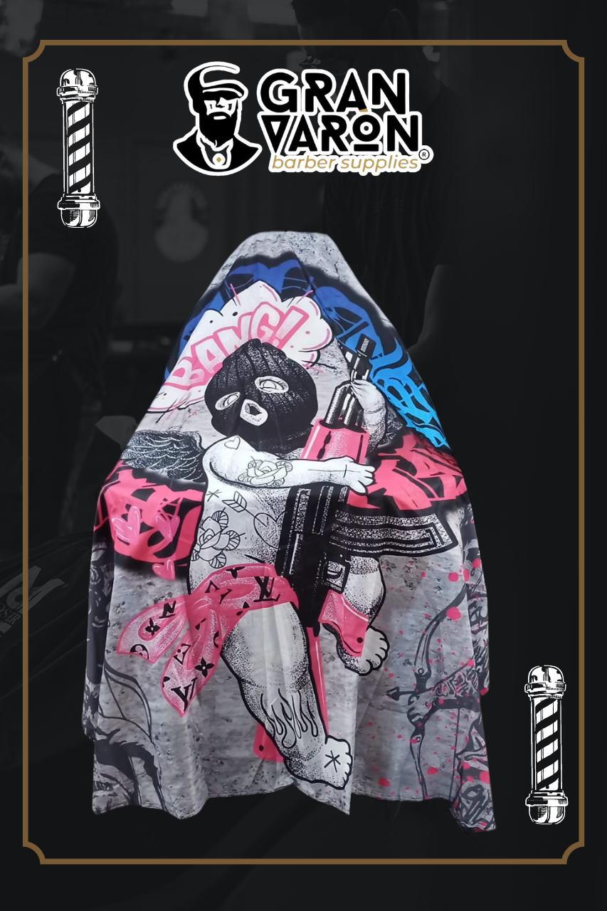 Capa de Corte Profesional - Diseño Urban Angel "Bang!" | Estilo Graffiti & Street Art