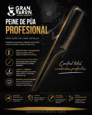 21 Peine de Púa Profesional - Precisión en Seccionado y Peinado