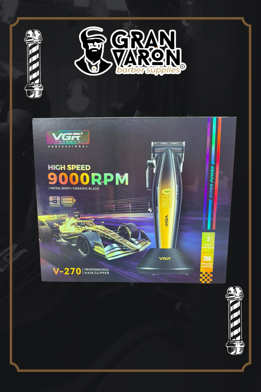 Máquina de Corte VGR V-270 Gold Edition: 9000 RPM, Cuerpo Metálico y Base de Carga