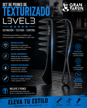 212 Set de Peines de Texturizado L3VEL3