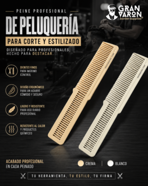 214 Peine Profesional de Peluquería para Corte y Estilizado – Alta Visibilidad y Control