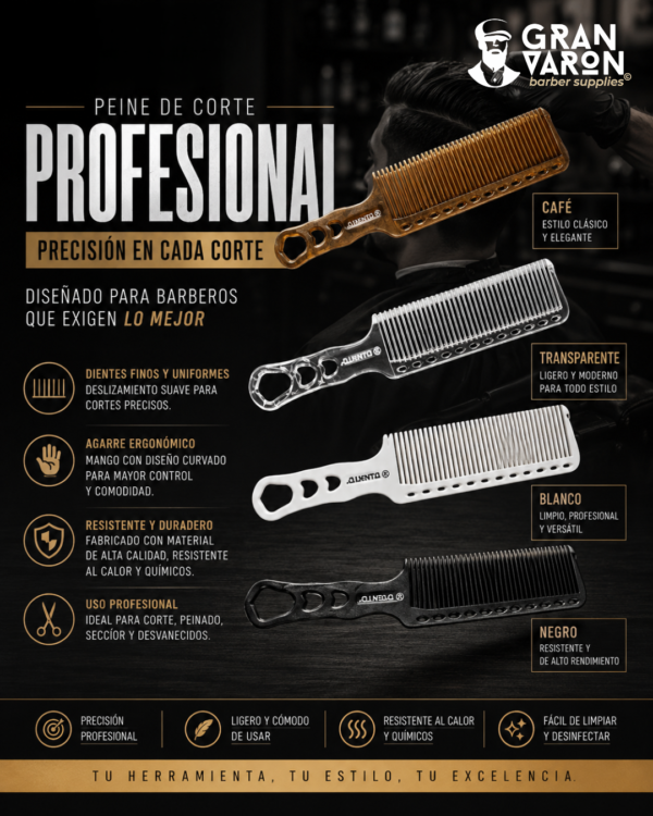 Peine de Corte Profesional Trento - Diseño Ergonómico
