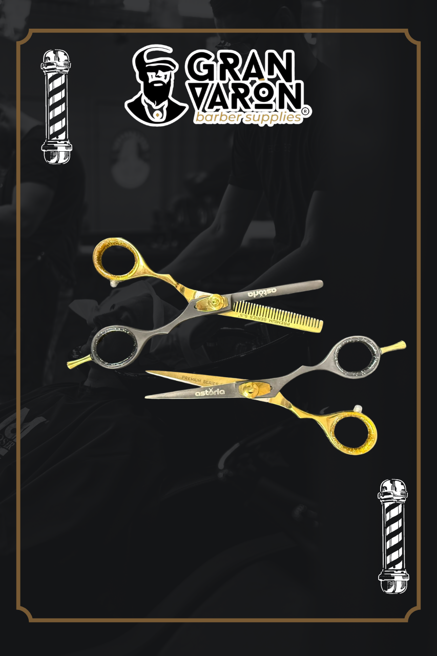 Set de Tijeras Profesionales Astoria - Premium Series 5.5" Two-Tone Gold & Silver