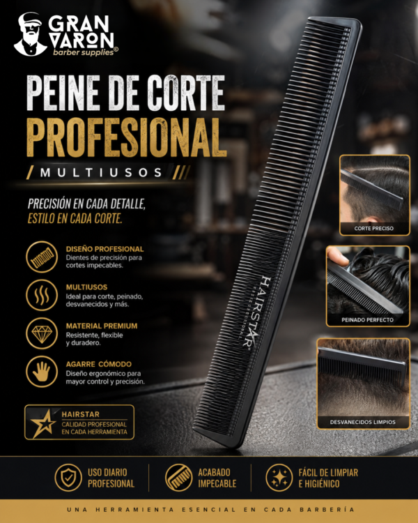 Peine de Corte Profesional Multiusos - Hairstar Professional