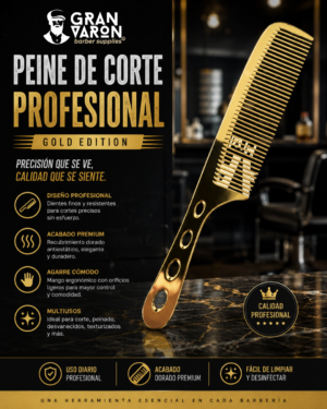 223 Peine de Corte Profesional Gold Edition - Precisión y Estilo Premium