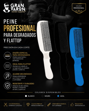 233 Peine Profesional para Degradados y Flattop - King Barber
