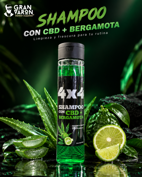 234 Shampoo 4x4 Professional con CBD + Bergamota